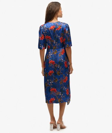 Short Sleeve Jacquard Midi Dress Image 5