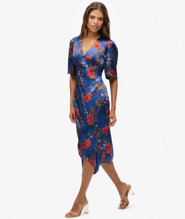 Short Sleeve Jacquard Midi Dress Image 6