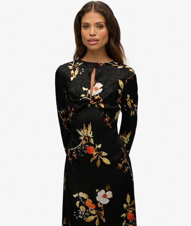 Long Sleeve Jacquard Maxi Dress Image 6