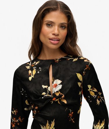 Long Sleeve Jacquard Maxi Dress Image 4