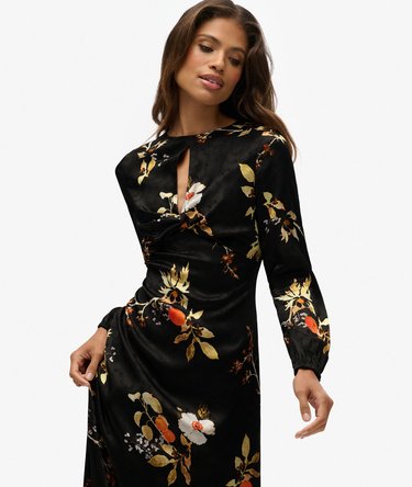 Long Sleeve Jacquard Maxi Dress Image 2