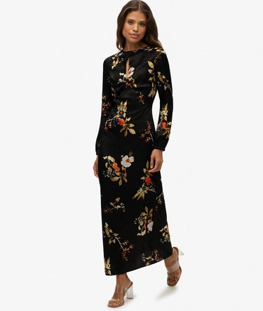Long Sleeve Jacquard Maxi Dress Image 3