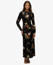 Long Sleeve Jacquard Maxi Dress