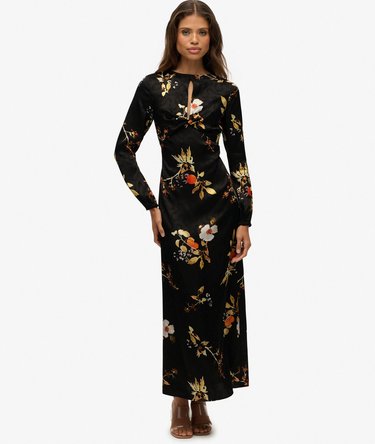 Long Sleeve Jacquard Maxi Dress Image 1