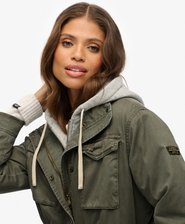 Jersey Hood Military Borg Jacket