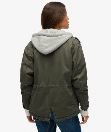 Jersey Hood Military Borg Jacket Image 5