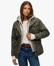 Jersey Hood Military Borg Jacket