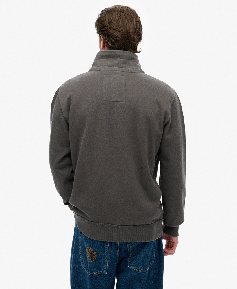 mens Athletic SD Co Half Zip Sweatshirt in Shadow Grey | Superdry US