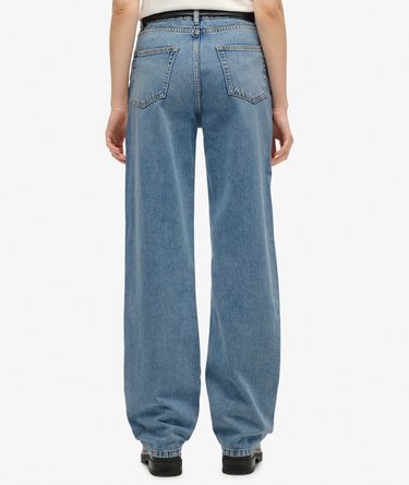 Organic Cotton High Rise Wide Leg Jeans Image 3