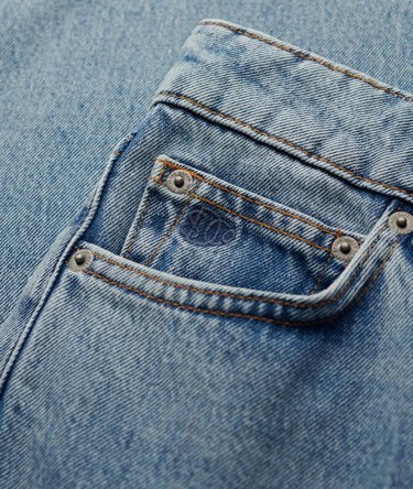 Organic Cotton High Rise Wide Leg Jeans Image 6