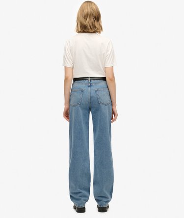 Organic Cotton High Rise Wide Leg Jeans Image 5