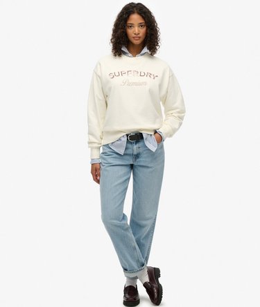 Lockeres Premium Design Sweatshirt mit Rundhalsausschnitt Image 3