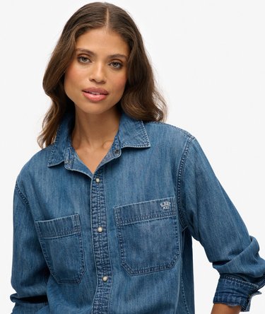 Denim Oversized Shirt Image 4