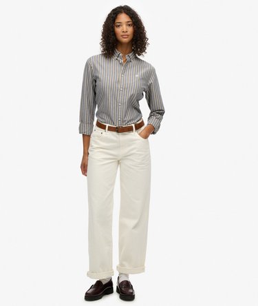 Slim Oxford Button Down Long Sleeve Shirt Image 3