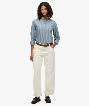 Slim Oxford Button Down Long Sleeve Shirt Image 3