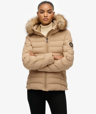 Fuji Faux Fur Hood Padded Jacket Image 6