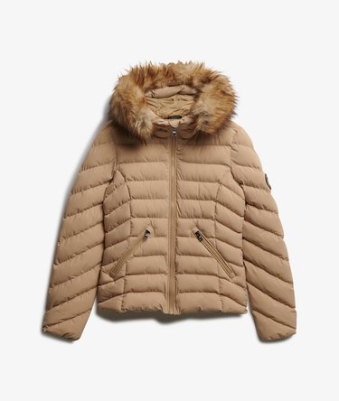 Fuji Faux Fur Hood Padded Jacket Image 8