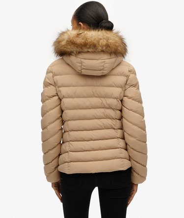 Fuji Faux Fur Hood Padded Jacket Image 5
