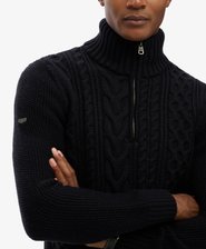 Jacob Cable Knit Half Zip Jumper