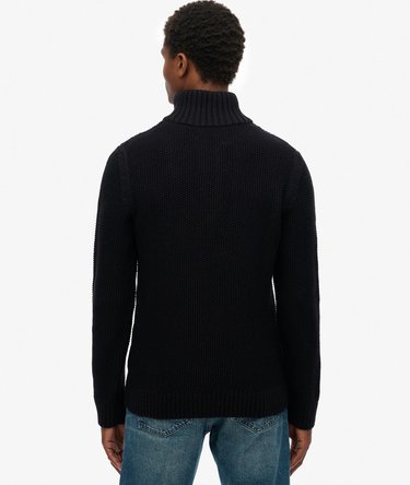 Jacob Cable Knit Half Zip Jumper Image 5