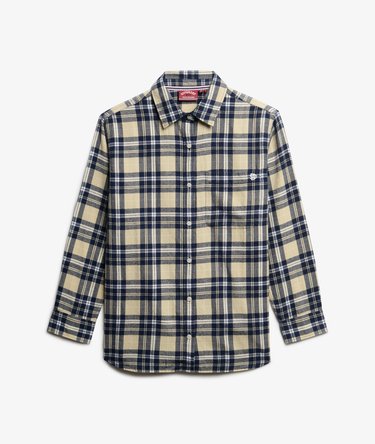 Camisa de franela a cuadros de corte boyfriend Image 6
