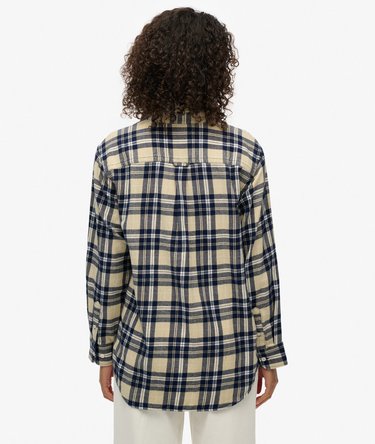Camisa de franela a cuadros de corte boyfriend Image 5