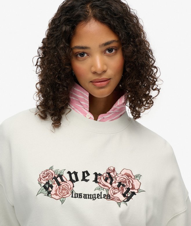 Night Garden Oversized Crew Sweatshirt