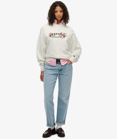 Night Garden Oversized Crew Sweatshirt Image 3
