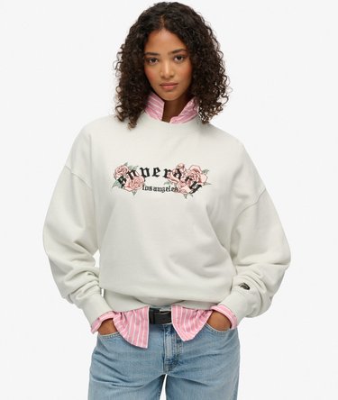 Night Garden Oversized Crew Sweatshirt Image 1