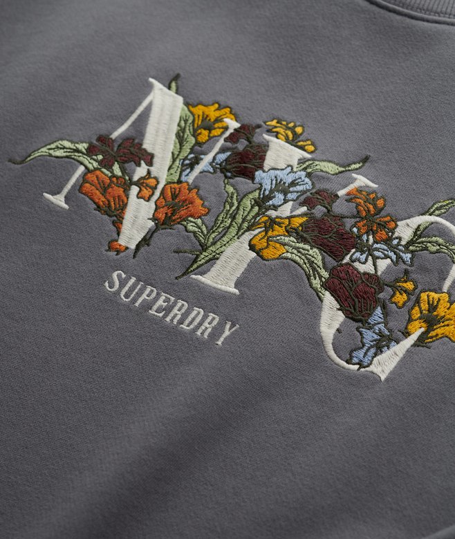 Night Garden Oversized Crew Sweatshirt