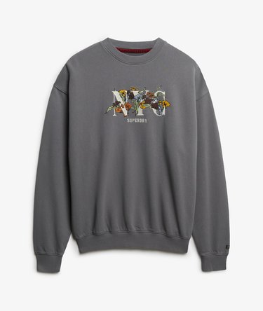 Night Garden Oversized Crew Sweatshirt Image 7