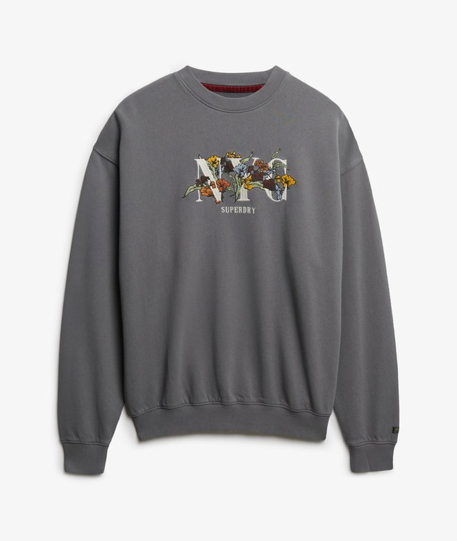 Night Garden Oversized Crew Sweatshirt