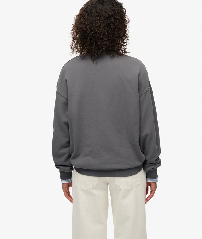 Night Garden Oversized Crew Sweatshirt