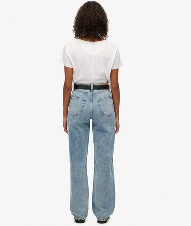 Organic Cotton High Rise Wide Leg Jeans Image 6