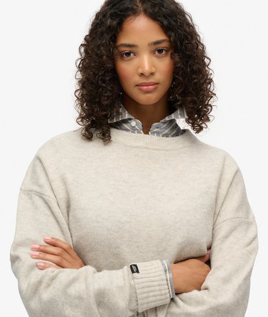 Slouchy Crew Neck Jumper Image 4