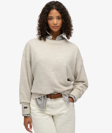Slouchy Crew Neck Jumper Image 1