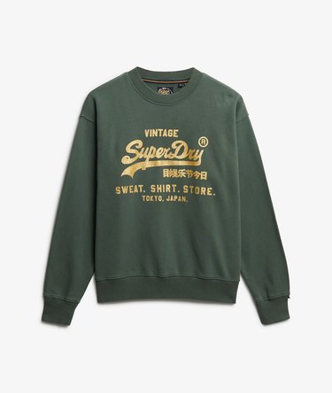 Embellished Vintage Logo Loose Crew Sweatshirt Image 7