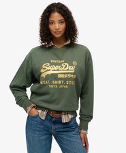 Sweatshirt Ample Logo Vintage Orné