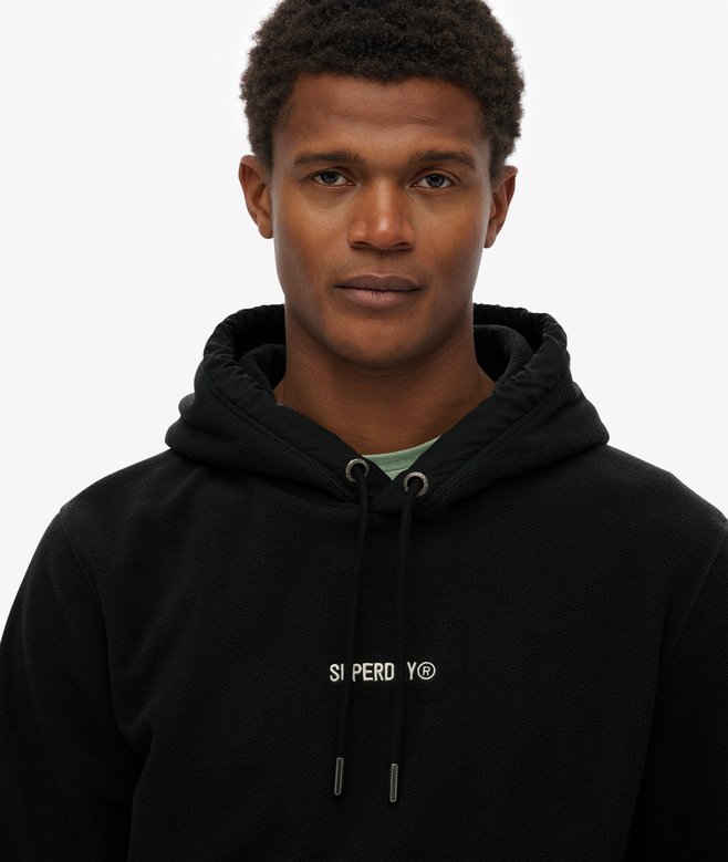Micro Logo Fleece Hoodie