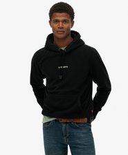 Fleece hoodie met micrologo
