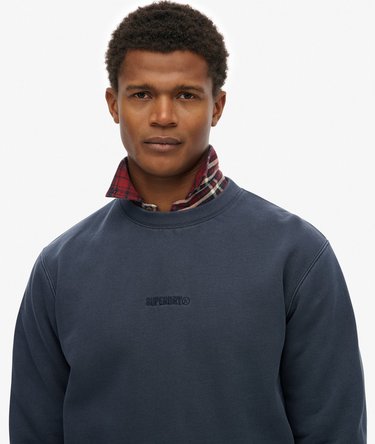 Micro Logo sweatshirt med rund halsudsk&aelig;ring Image 4