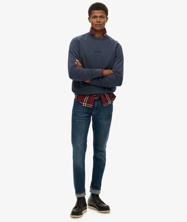 Micro Logo sweatshirt med rund halsudsk&aelig;ring Image 3