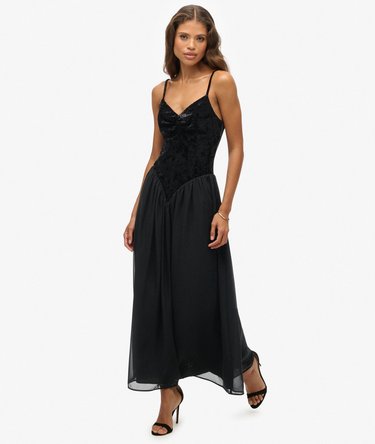 Samt-Korsett-Midikleid Image 3