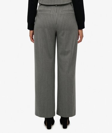Mid Rise Pinstripe Trousers Image 4
