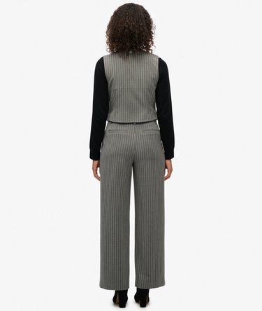 Mid Rise Pinstripe Trousers Image 6