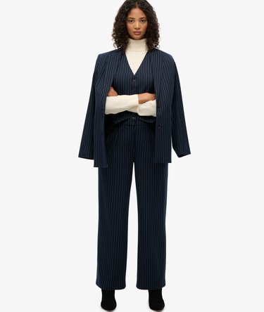 Mid Rise Krijtstreep Broek Image 1