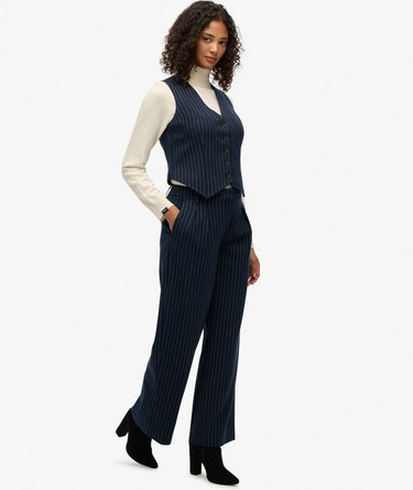 Mid Rise Krijtstreep Broek Image 2