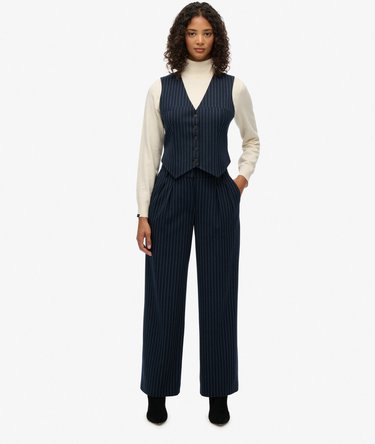 Mid Rise Krijtstreep Broek Image 5