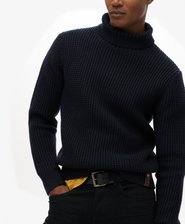 The Merchant Store - Textured Roll Neck Jumper
