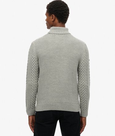 Jacob Cable Roll Neck Jumper Image 5